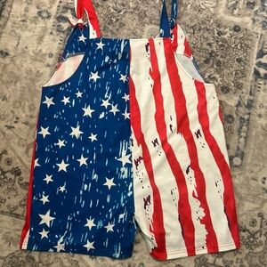 Patriotic Star and Stripe Romper